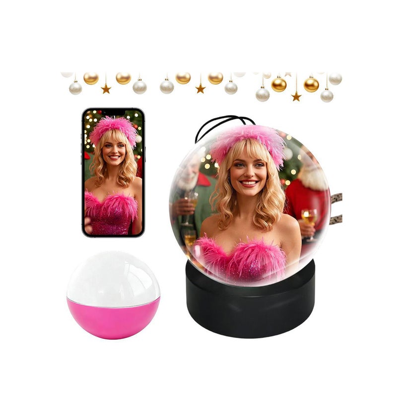 2.76" Crystal Ball Video Player, 3D Memory Orb Ball Digital Display Memory Sphere Lamp with Sound,Personalized Uploadable Videos & Photos Gift for Couples Friends Anniversary Christmas Birthday Gift - Image 1